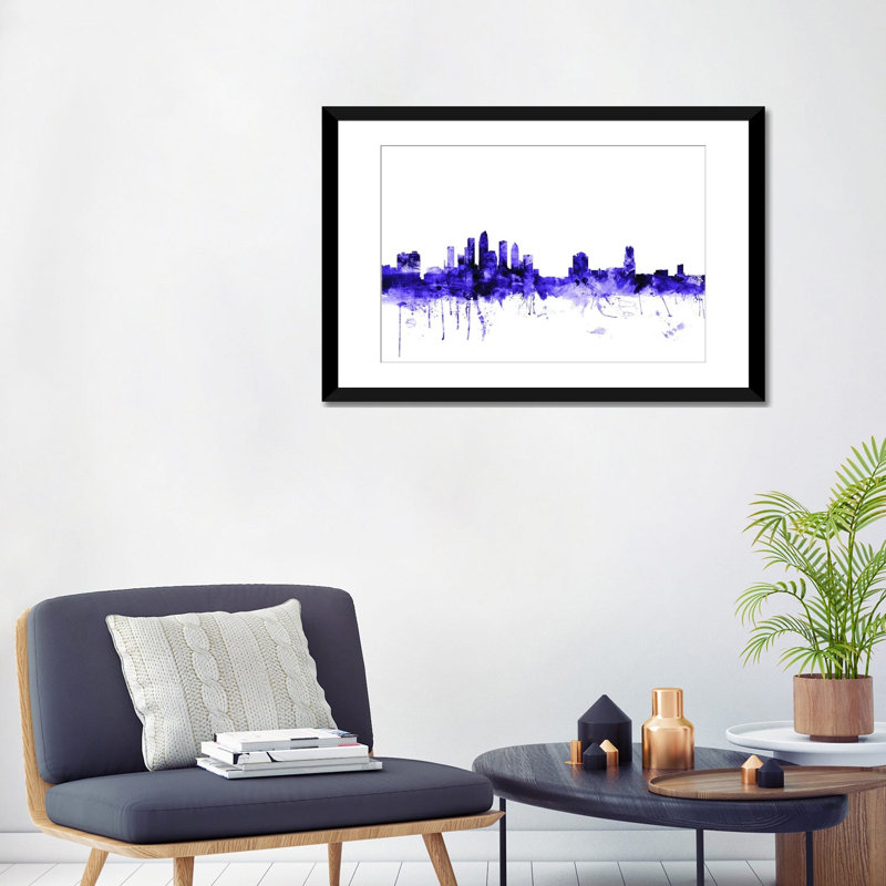 « tampa, floride horizon » par michael tompsett, impression sur toile tendue, H 24 po x l 32 po x P 1 po, Blanc