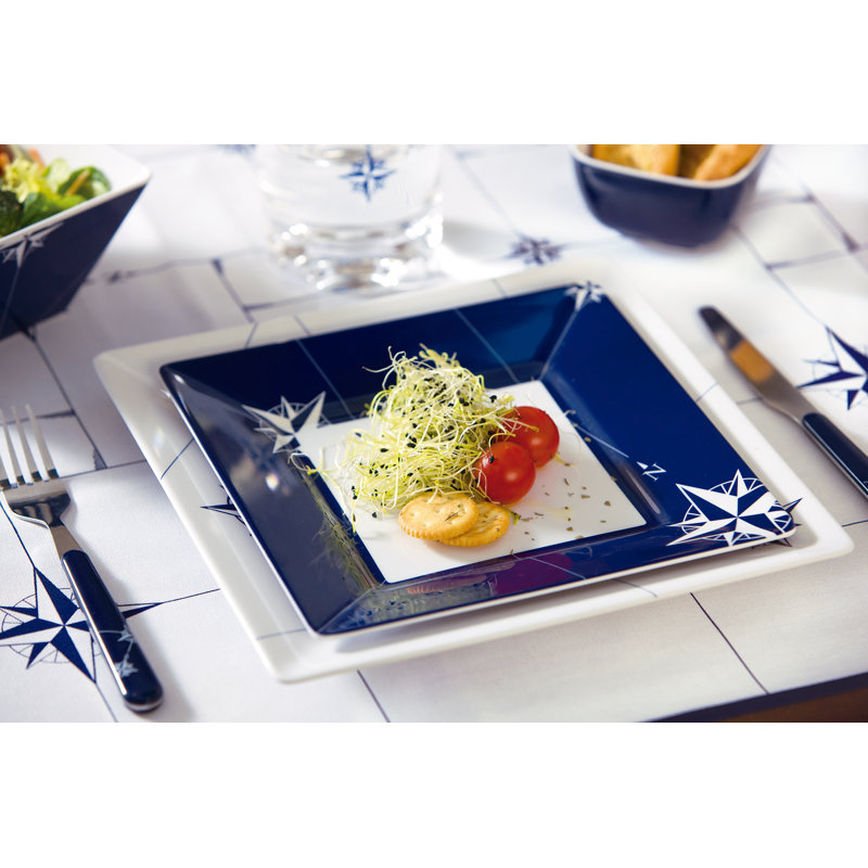 6 Piece Melamine Square Dessert Plate Set - Northwind
