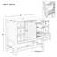 Meuble-lavabo 34,1 x 36 x 18 avec lavabo, armoire et tiroirs