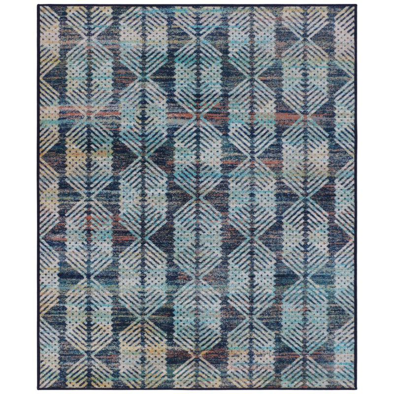 Tapis bleu area Kacie, Rectangle 5 pi x 7 pi