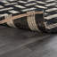 Tapis décoratif en jute noir / ivoire Preston
