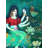 Goddess Durga Seated On Lion Acrylic & Ink Canvas Painting by Kangana Vohra – 40"x42" Spiritual Hindu Wall Art, Powerful Divine Protection Decor