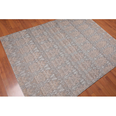 Tapis gris crocheté à la main Tillotson