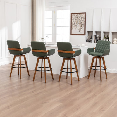 Tabourets de comptoir pivotants modernes (ensemble de 4)
