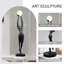 Sculpture 31,5 "en forme de simple humain - article de décoration artistique noir