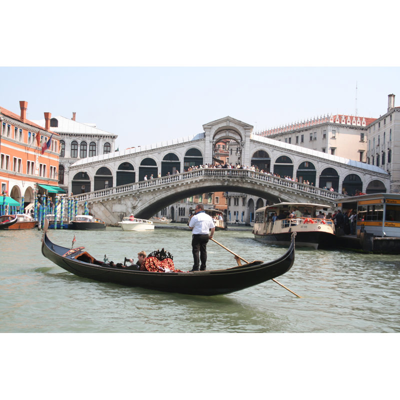 The Rialto Bridge by Priyendu - Wrapped Canvas Print, 30cm H x 46cm W