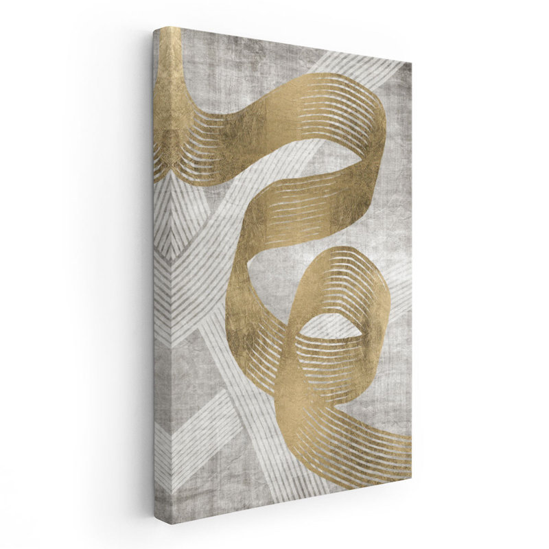 Golden Ribbon 1 - reproduction d'art sur toile, H 48 po x l 32 po
