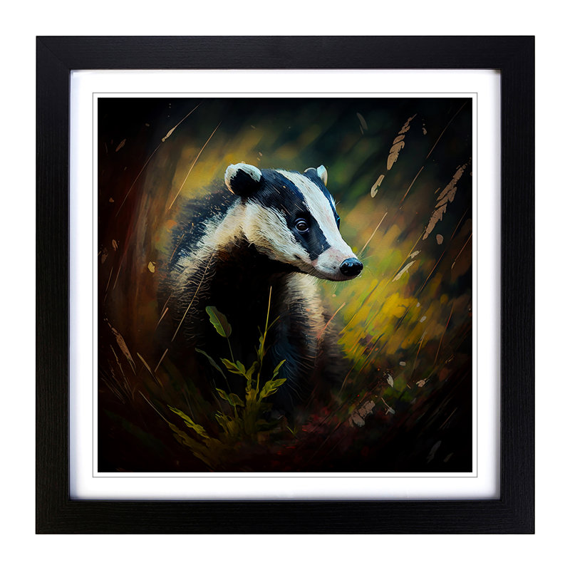 Single Picture Frame Print on Wood, Black