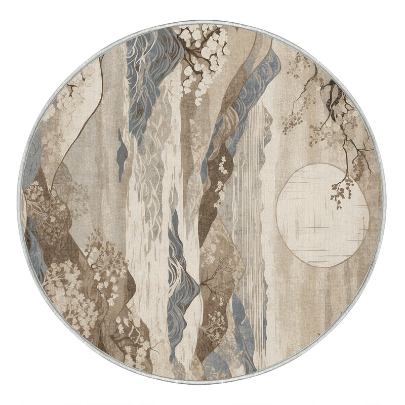 Tapis écarlate Cascade, Rond 5 pi