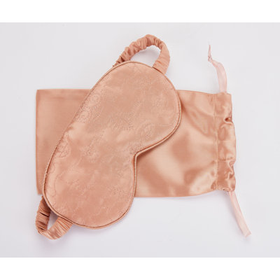 Hamsa Embroidered Quilted Silk Eye Mask