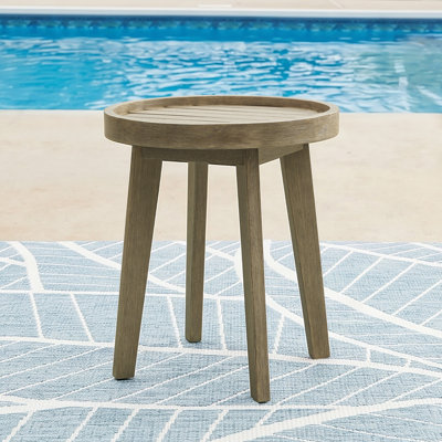 Demitrios Outdoor Round End Table