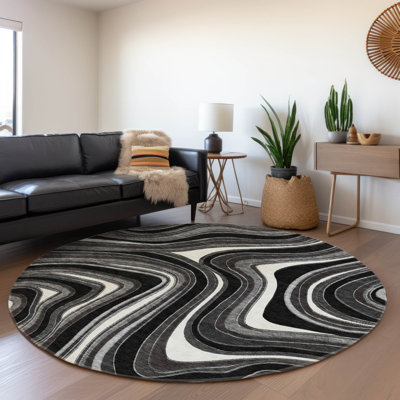 Lamanna Washable Abstract Indoor / Outdoor Rug