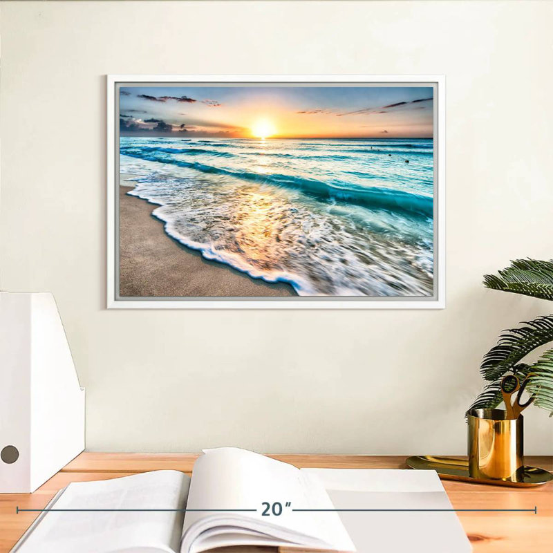 Foam Cancun Berklee, Cadre flottant blanc, 13 po x 9 po