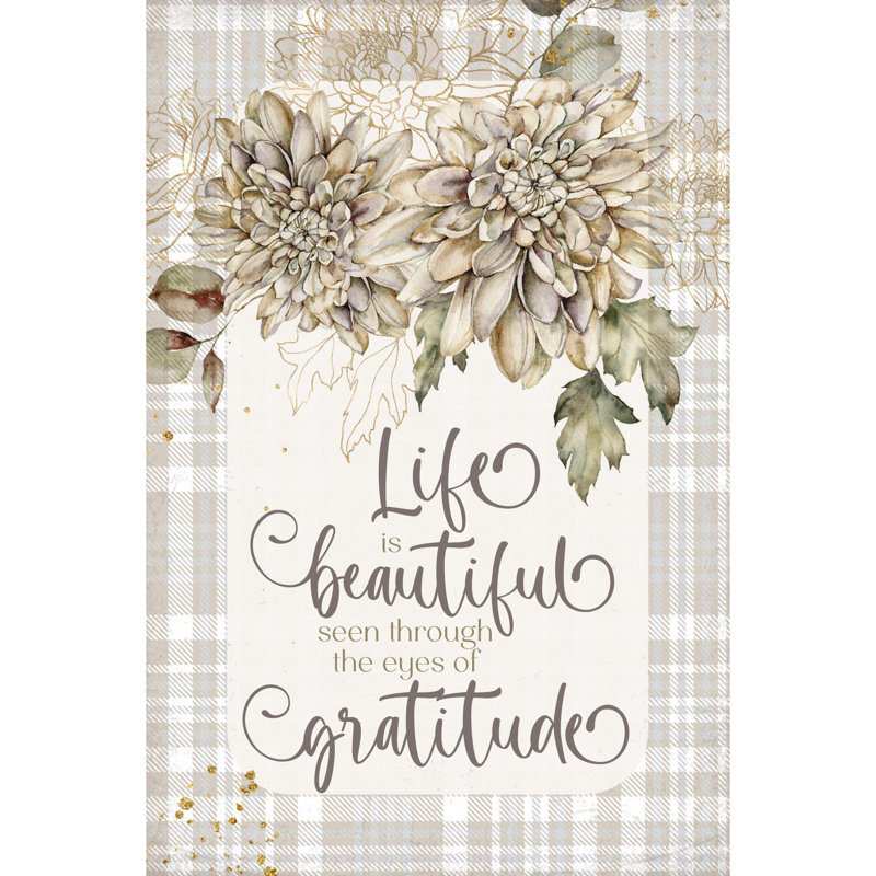 «Life Is Beautiful Mini Blessings», plaque de bois - 4 po x 6 po