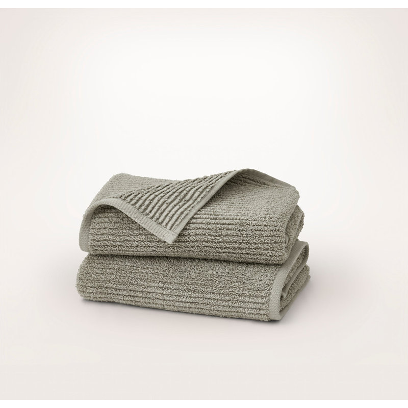 Turkish Ribbed Washcloth Set, Cream