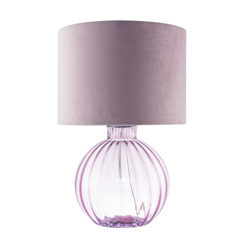 Glass Table Lamp, Purple, Purple