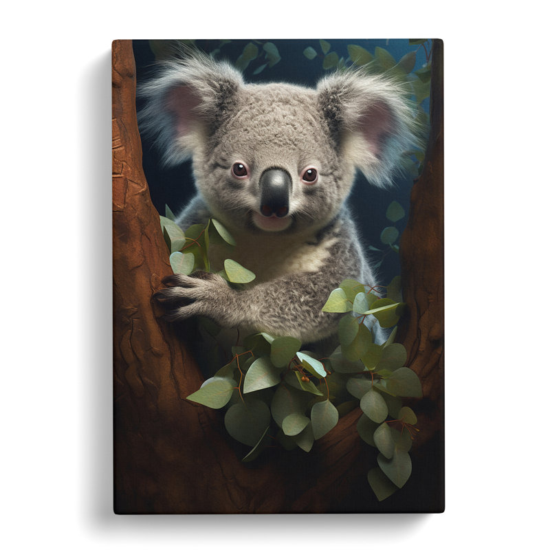 Koala Bear Conceptual Art - Wrapped Canvas, 50cm H x 35cm W x 3cm D