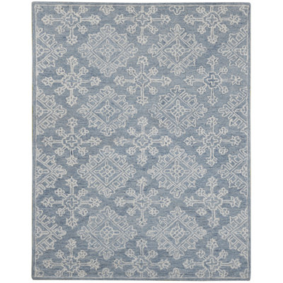 Laurent Hand-Tufted Geometric Natural Wool Area Rug