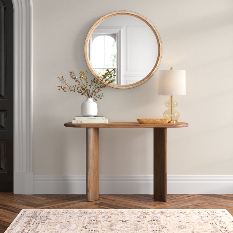 Haiden 51'' Solid Wood Console Table, Aged Black
