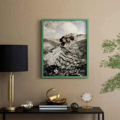 «Vintage Portrait Print», reproduction encadrée CV - bois massif