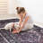 Area Rug For - Washable, Non-Slip, Low-Pile, Pet-  Black + Burgundy, 2'6'' X 10' Machine Washable Living Room Low-Pile-1611443089