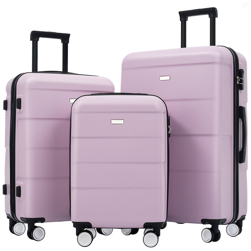 Valise à roulettes doubles Hardshell, Rose / Mauve