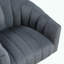 Fauteuil demi-tonneau pivotant en velours gris foncé-965578157