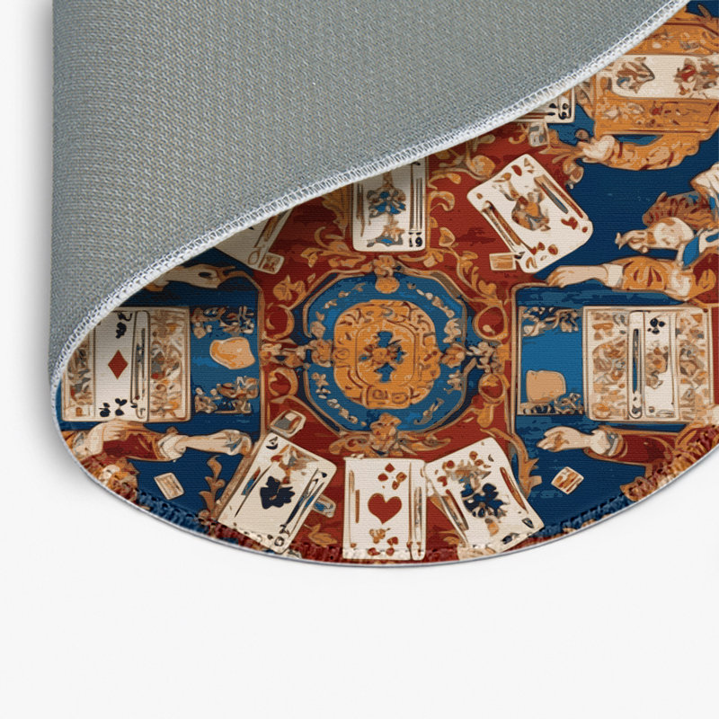 Tapis d'intérieur et d'extérieur brun français, Rond 5 pi