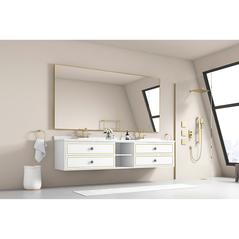 84 po L 48 po Miroir de salle de bain H