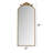 Wall Mounted Arched Full Body Mirror with Vintage Ornate Carved Applique on Top-114796859