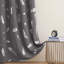 2‑Panel Blackout Curtains, Silver Foil Feather Print-1823014109-1823014099