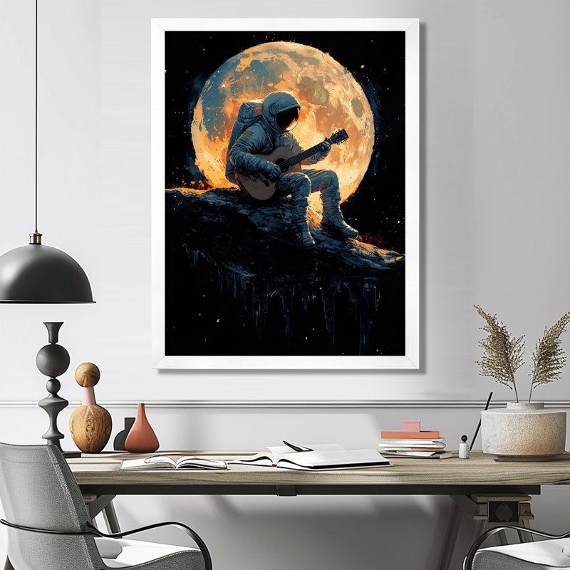 Lakey - Astronomy & Space Wall Decor, H 40 po x l 30 po, Reproduction encadrée d'une seule photo, Blanc