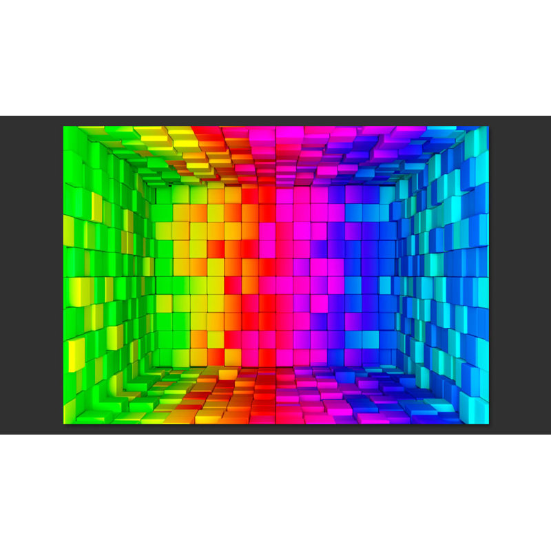 Rainbow Cube 245cm x 350cm Wallpaper, 300 cm x 210 cm
