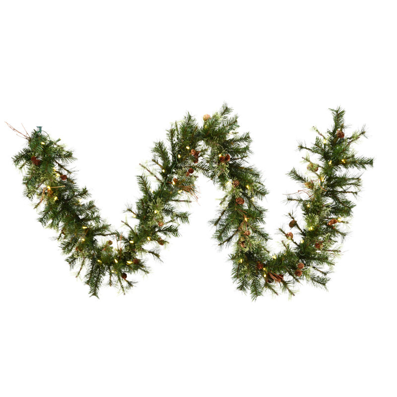 274cm Lighted Faux Pine Garland with Lights