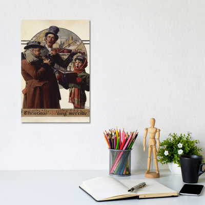 Christmas Trio by Norman Rockwell - 1 Piece Wrapped Canvas Painting