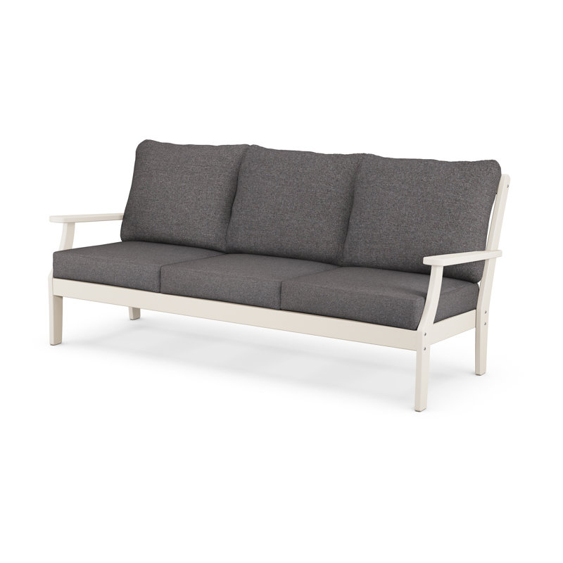 Braxton Deep Seating Sofa, Sand/Ash Charcoal