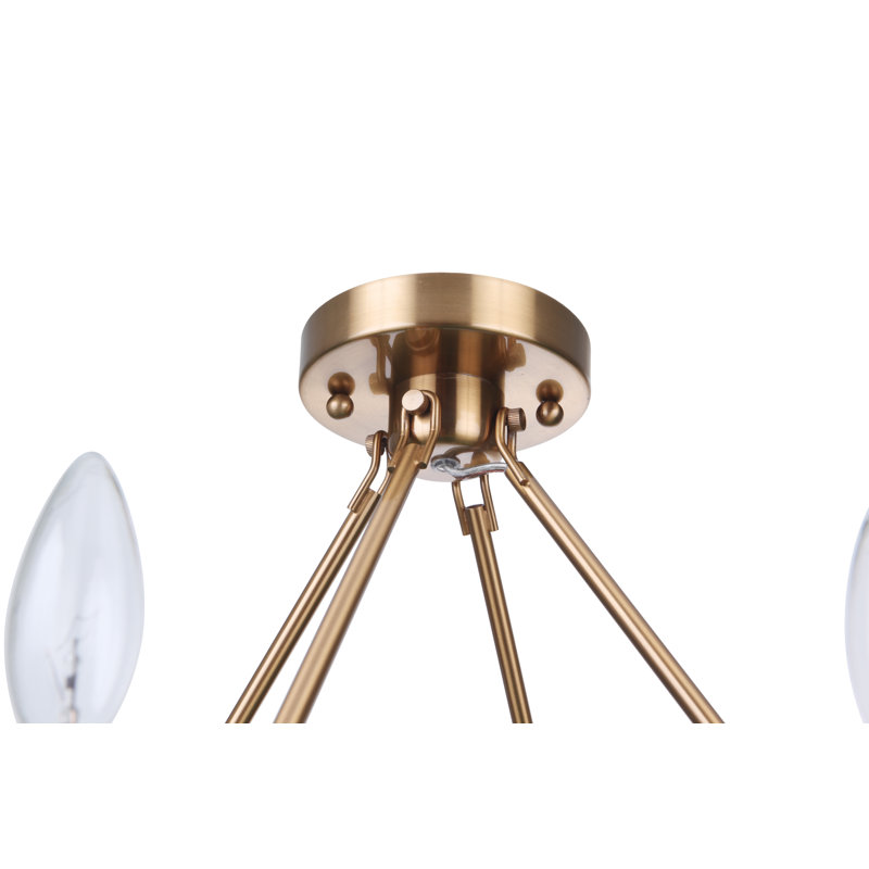 Anargyros Semi Flush Mount, Brass