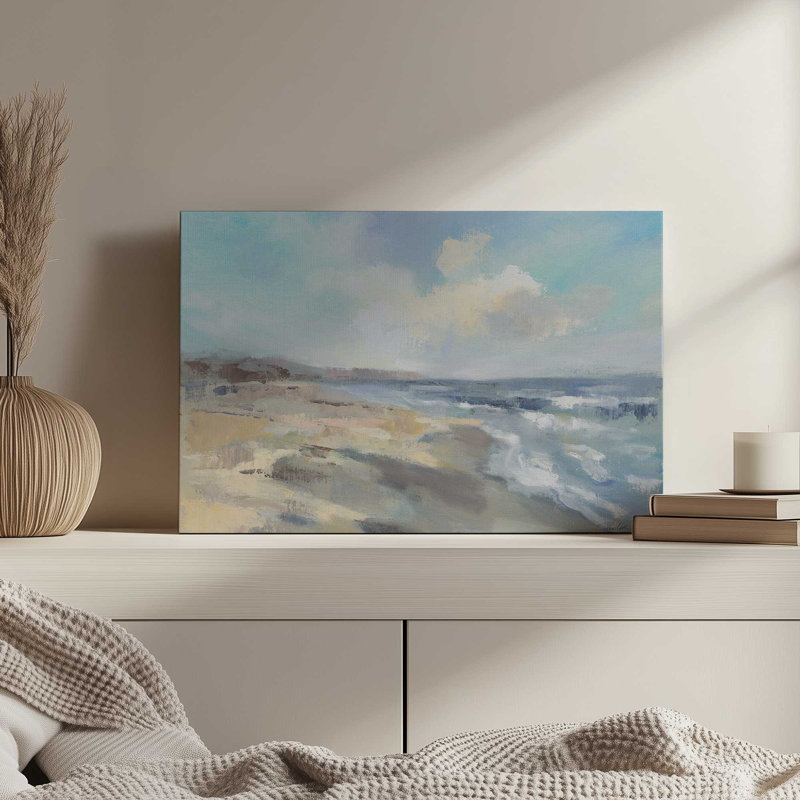 «Morning Beach» par Silvia Vassileva, reproduction d'art sur toile, H 12 po x l 16 po, Toile tendue, Ne s’applique pas