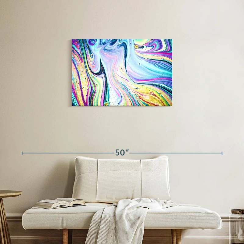 Avery Colorful Abstract Acrylic, 20" H x 30" W
