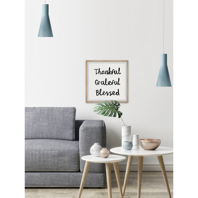«Grateful and Blessed», reproduction encadrée, H 24 po x l 24 po x P 1,5 po