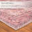 Machine Washable Carlita Oriental Pink Area Rug-1595626346