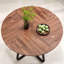 Table de salle à manger ronde pour 4 à 6 personnes, plateau de table en bois aggloméré avec pieds en métal, table de cuisine moderne avec base en forme de X, grande table ronde-633034542