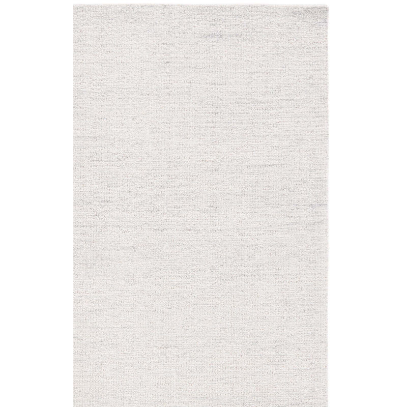 Duchesne Hand Tufted Wool Cotton Rug in Gray/Light Gray/Ivory, Rectangle 3' x 5'