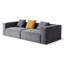Coussin gris en velours côtelé-109014343-109014345