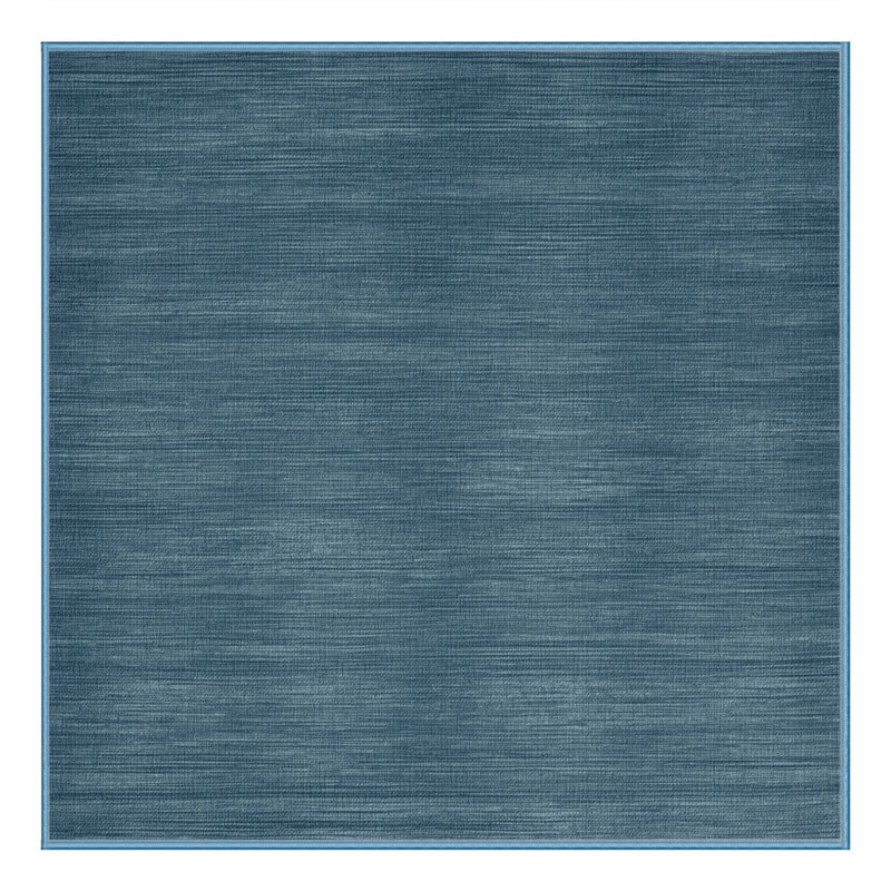Tapis bleu uni lavable à la machine, Carré 4 pi