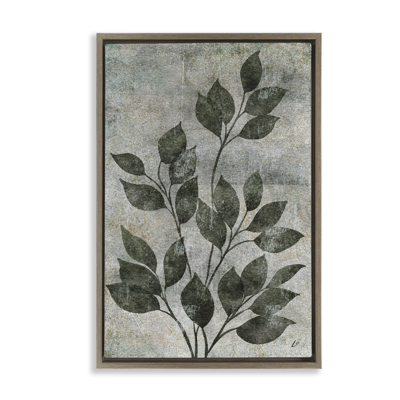  Toile rustique «Love & Leaves» par Lydia Orange, H 31 po x l 21 po, Cadre flottant orme Montalcino