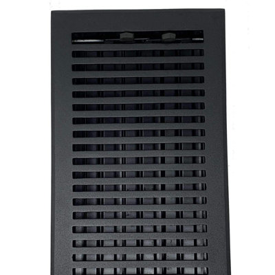 Madelyn Carter Solid Aluminum Contemporary Vent Cover with Damper - Floor & Wall Register - Black