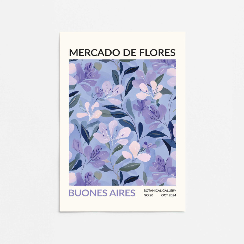 Marché aux fleurs de buisson , Ne s’applique pas, H 36 po x l 24 po x P 0,1 po, Impression sans cadre
