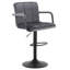 Haymark Swivel Upholstered Adjustable Height Counter Stool with Metal Frame
