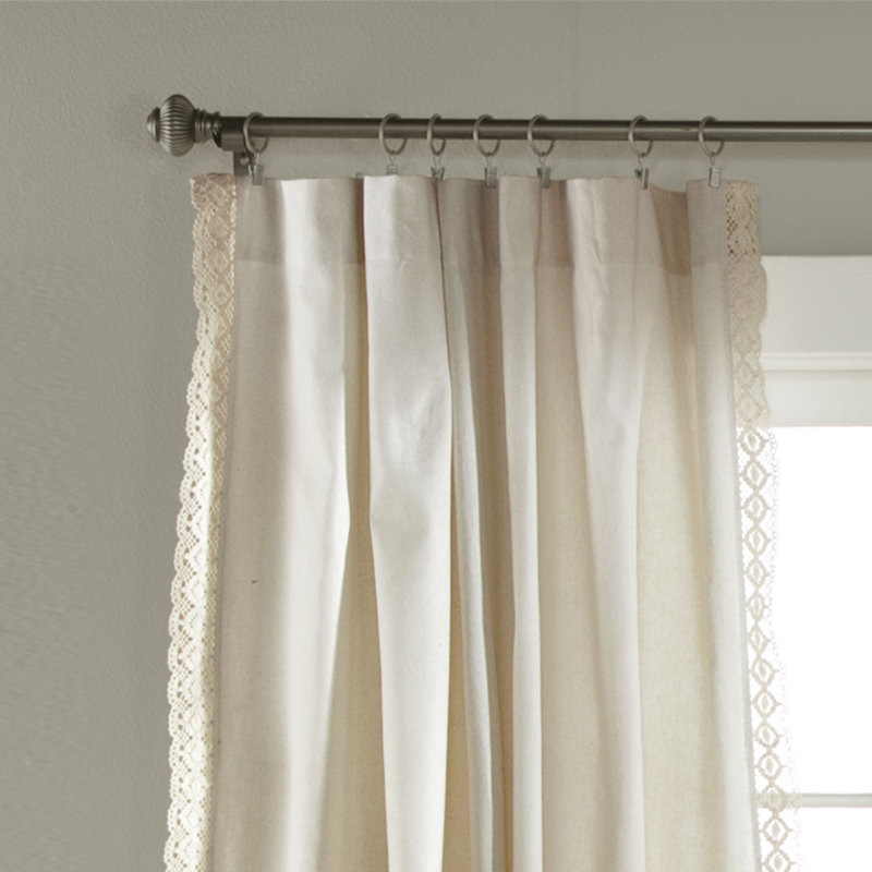 Semi Sheer Curtain Pair, 137cm W x 274cm L, Ivory